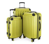 HAUPTSTADTKOFFER - SPREE - Set di 3 valigie, Valigie rigide, Trolley con 4 doppie ruote, Bagaglio da viaggio opaco, Set da viaggio, TSA, (S, M e L), Farn