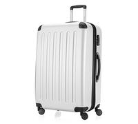 HAUPTSTADTKOFFER - SPREE - Valigia rigida, Trolley espandibile, Bagaglio con 4 ruote doppie, TSA, 75 cm, 119 litri, Bianco