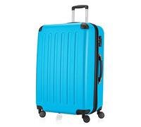 HAUPTSTADTKOFFER - SPREE - Valigia rigida, Trolley espandibile, Bagaglio con 4 ruote doppie, TSA, 75 cm, 119 litri, Ciano