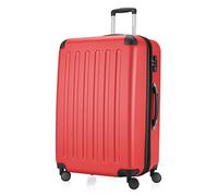 HAUPTSTADTKOFFER - SPREE - Valigia rigida, Trolley espandibile, Bagaglio con 4 ruote doppie, TSA, 75 cm, 119 litri, Rosso