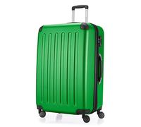 HAUPTSTADTKOFFER - SPREE - Valigia rigida, Trolley espandibile, Bagaglio con 4 ruote doppie, TSA, 75 cm, 119 litri, Verde