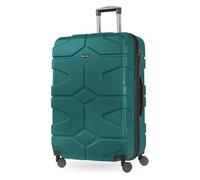 HAUPTSTADTKOFFER X-Kölln - Valigetta rigida grande 76 cm, 107-120 litri, 4 ruote doppie, trolley, valigetta da viaggio, espansione volume, TSA, verde acqua