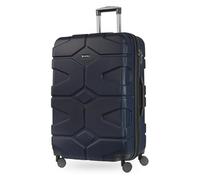 HAUPTSTADTKOFFER X-Kölln - Valigetta rigida grande 76 cm, 107-120 litri, 4 ruote doppie, trolley, valigetta da viaggio, espansione volume, TSA, blu scuro