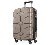 Hauptstadtkoffer - X-Kölln - Valigia bagaglio a mano 55 cm, Trolley espandibile rigido, legero, ABS, TSA, 43-50 litri, Oro