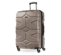 Hauptstadtkoffer - X-Kölln - Valigia da viaggio espandibile rigida e legera, grande 76 cm, Trolley ABS, TSA, 107-120 litri, Oro