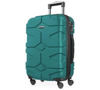 HAUPTSTADTKOFFER - X-Kölln - Valigia per bagaglio a mano con estensione 43 - 50 litri, 55 cm, trolley rigido da viaggio, TSA, 4 ruote doppie, verde acqua