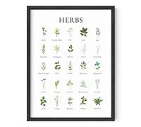 HAUS AND HUES Immagini di Erbe per la Parete della Cucina Arte della Parete delle Erbe della Cucina e Stampe botaniche (12 "x 16 ", Senza Cornice)