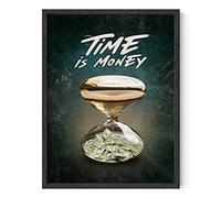 HAUS AND HUES Poster di denaro per uomo, citazioni motivazionali da parete, stampa motivazionale con citazioni aziendali, decorazione da parete per camera da letto (30 x 40 cm, senza cornice)