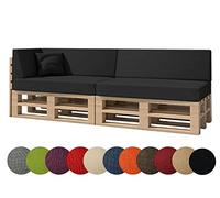 Haus & Garten Cuscino per pallet da giardino Madera, ideale per interni ed esterni, lavabile, sfoderabile, cuscino da seduta e per schienale
