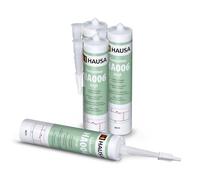 HAUSA - 4 x sigillante acrilico per cartongesso in plastica elastica, 15% sigillante, colore bianco, 310 ml