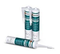 HAUSA Acquario Silicone Vetro Silicone HS050 Colla e sigillante siliconico professionale per acquari terrari e costruzioni in vetro, resistente all'acqua dolce e all'acqua di mare 3x310ml nero