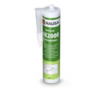 HAUSA Colla universale di montaggio HK2000 bianco, cartuccia da 310 ml, per interni ed esterni, colla per costruzioni, forte aderenza iniziale di polistirolo, universale, gesso, per riparazioni