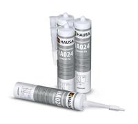 HAUSA Malta di riparazione Cement Fix HA024, 4 x 310 ml, grigio cemento, pronto all'uso per stuccatura, riempimento di fughe, rotture, cemento espresso per interni ed esterni, sigillante