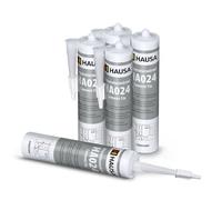 HAUSA Malta di riparazione Cement Fix HA024, 5 x 310 ml, grigio cemento, pronto all'uso per stuccatura, riempimento di fughe, rotture, cemento espresso per interni ed esterni, sigillante