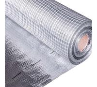 HAUSA Pellicola di barriera al vapore in alluminio, 75 m² (1,5 m x 50 m), per tetto, soffitta, parete, soffitto in fibra di vetro, extra resistente agli strappi, per isolamento del tetto interno,