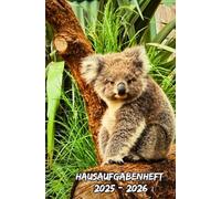Hausaufgabenheft 2025 2026 Koala: Wochenplaner mit einer Woche auf zwei Seiten, Schulplaner für Schüler (Grundschule, Mittelschule, Gymnasium, Universität)