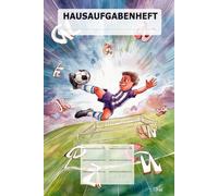 Hausaufgabenheft für Mädchen und Jungen mit ADS, ADHS oder Autismus: undatierter Schulplaner für Kinder und Jugendliche mit Lernhilfen für mehr ... und Sekundarstufe | Fußball Design