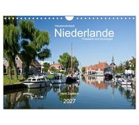 Hausbooturlaub Niederlande - Friesland und Groningen (Wandkalender 2027 DIN A4 quer), CALVENDO Monatskalender: Zwei Regionen geschaffen für den perfekten Hausbooturlaub