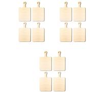 Hausdec 12 Pezzi Mini Tavole da Taglio in Legno Vergini con Manico Tagliere Fai da te Cucinare Legole Decor A