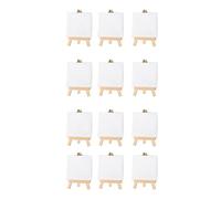 Hausdec, 3 x 3 mini tele e 5 mini cavalletti, set per pittura - Il set include: 12 mini tele e 12 mini cavalletto