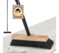 Hausfelder Scopa da camera con manico 30 cm, scopa interni in legno, scopa da stube fine e morbida