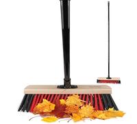 Hausfelder Scopa da esterno larga 40 cm con manico, scopa da giardino