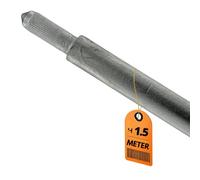 HausHeld® - Picchetto di espansione 1,5 m, Ø 16 mm, zincato a caldo, per sistemi di protezione contro i fulmini, prolunga per sistema di messa a terra, resistente alla corrosione e durevole