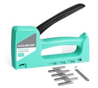 HAUSHOF Graffatrice Manuale con Levapunti verde, Graffe Tipo 53, 6-10 mm, Set Sparapunti con 800 Graffette (8 mm)