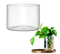 Hausio Cilindro in vetro come vaso, vaso di vetro cilindrico, vaso per candele, vaso per fiori in vetro, vasi di vetro per decorazione da tavolo, bicchieri per candele, vasi da tavolo
