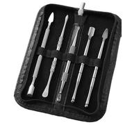 Hausio Set di attrezzi per modellare, strumento a punta, a doppia estremità, strumento per modellare il letto ungueale, strumento fai da te per la scultura, modellare, raschiare, lavori in ceramica