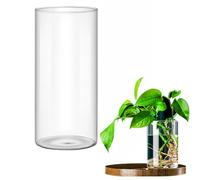 Hausio Vasi in vetro per decorazione da tavolo, bicchieri per candele, vasi, decorazione da tavolo, vaso in vetro cilindro, cilindro in vetro come vaso cilindrico, vaso cilindrico, vaso per fiori in