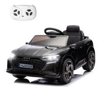 HAUSPROFI Auto elettrica per bambini con Bluetooth, 12 V, veicolo elettrico Audi SQ8 E-tron, con telecomando da 2,4 GHz, cintura di sicurezza, musica, veicolo per bambini da 3 a 6 anni, 3-5 km/h, nero