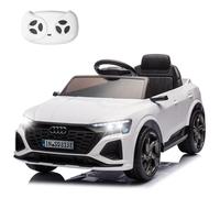 HAUSPROFI Auto elettrica per bambini con Bluetooth, 12 V, veicolo elettrico Audi SQ8 E-tron, con telecomando da 2,4 GHz, cintura di sicurezza, musica, veicolo per bambini da 3 a 6 anni, 3-5 km/h