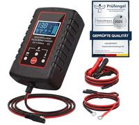 HAUSPROFI Caricabatterie per auto da 2 A, 12 V/6 V, per auto e moto, caricatore di batteria da 12 V, caricatore di mantenimento con desolfatore, avviamento da 0,3 V, gel di prova testato, per AGM gel