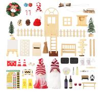HAUSPROFI Grande Set Porta Elfo Natale 67 Pezzi con Cantiere, Cucina, Mini Casa, Albero, Scala e 60+ Accessori Magici, Decorazioni Natalizie DIY Regalo per Bambini
