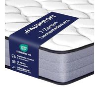 HAUSPROFI Materasso a molle insacchettate a 7 zone, 160 x 200 cm, H3, materasso ortopedico ibrido con 1000 molle e memory foam, Oeko-TEX, traspirante e ad elastico, 30 notti, altezza 20 cm