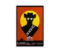 HAUSRENWRHHT Django Unchained Poster artistico da parete su tela con copertura estetica vintage, poster decorativo per soggiorno, camera da letto, 20 x 30 cm, senza cornice