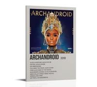 HAUSRENWRHHT Janelle Monae The ArchAndroid, poster decorativo da parete su tela, per soggiorno, camera da letto, 40 x 60 cm, con cornice