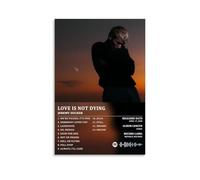 HAUSRENWRHHT Jeremy Zucker - Poster decorativo da parete con album Love Is Not Dying Tracklist, stampa artistica da parete estetica vintage, per soggiorno, camera da letto, 60 x 90 cm, senza cornice