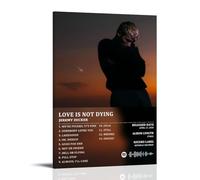 HAUSRENWRHHT Jeremy Zucker - Stampa artistica da parete su tela, motivo: album Love Is Not Dying Tracklist, stampa artistica da parete estetica vintage, per soggiorno, camera da letto, 30 x 45 cm, con