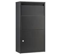 Haussmann Cassetta delle lettere 391 Grey, grande cassetta delle lettere, scatola per pacchetti, cassetta delle lettere, cassetta postale, consegna senza contatto per pacchi, serratura a cilindro con