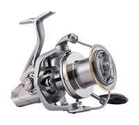 HAUT TON Mulinello da spinning 8000/9000/10000/12000/14000, 6+1BB in metallo, 4,8:1, rapporto di trasmissione 25 kg, resistenza pesante e lunga, pesci enormi in acqua salata costiera (HT-NGK, 14000)