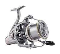 HAUT TON Mulinello da spinning 8000/9000/10000/12000/14000, 6+1BB in metallo, 4,8:1, rapporto di trasmissione 25 kg, resistenza pesante e lunga, pesci enormi in acqua salata costiera (HT-NGK, 10000)