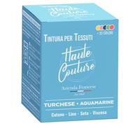 HAUTE COUTURE - Colorante Per Tessuti Blu - 350g - Turchese - Tutto in uno - Pronta all'uso per Abbigliamento e Tessuti