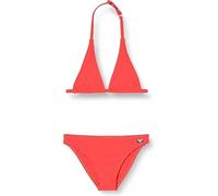 Haute pression Set Due Pezzi Ragazza Tinta Unita Bikini, Corallo Fluo, 14 Anni