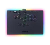Haute42 Leverless Controller Arcade Stick: Alluminio Leverless Arcade Stick M Ultra con pulsante di blocco e illuminazione RGB, Arcade Controller Street Fight per PC/PS3/PS4/Switch Game,Low Profile