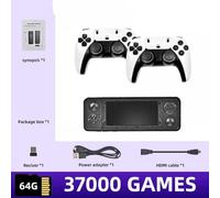 HAUTFENM Stick console di gioco retrò per TV 4K compatibile con PSP PS1 N64 NDS 3D Games Dual Controller ideale per i regali per ragazzi(White64G-37k)