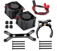 HAUTFENM Ventola di Raffreddamento a Doppio Raffreddamento 4985 1717 Motore di dissipatore di Calore in Metallo per 1 di Upgrade Auto RC a 5 Compatibile con Modelli 6s 8s(Black)