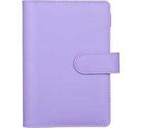 HAUTOCO Copertina per Raccoglitore di Bilancio in Pelle PU A6, Raccoglitore a 6 Anelli Ricaricabile per Pianificatore Personale per Organizzatore di Soldi, Portafoglio Salvadanaio con Foglie Mobili