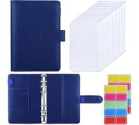 HAUTOCO Raccoglitore per budget con buste con cerniera, organizer per denaro per contanti e budget, con buste per risparmiare denaro, raccoglitore per risparmiare denaro, con tasche ed etichette per